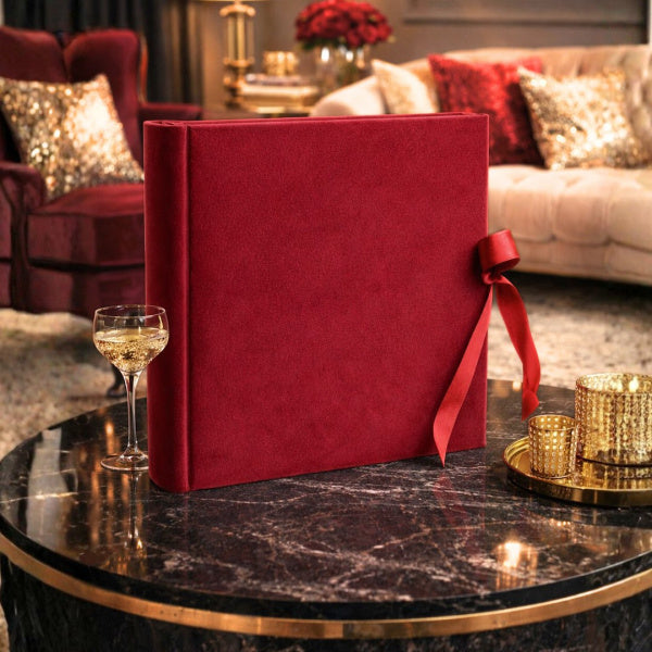 Albumas  GED DBCSS20 VELVET RUBY 25x25/40psl | kreminiai lapai | kampučiai/lipdukai | knyginio rišimo