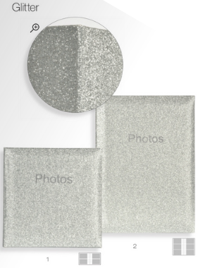 Albumas  INNOVA Q4108449M Glitter silver 10x15 200 | kišeninis | klijuotas |