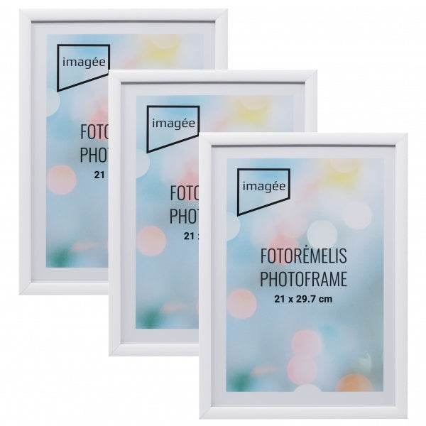 Rėmelių komplektas IMAGEE 21x30 3 vnt plast baltas |14mm