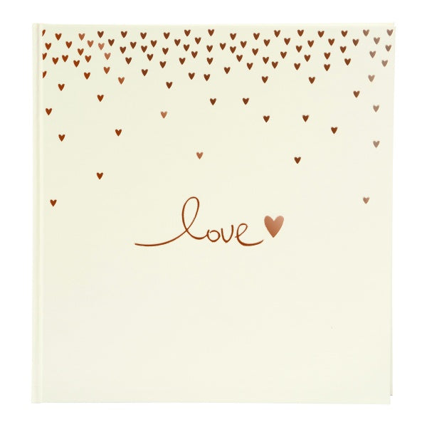 Albumas GOLDBUCH 08015 Raining Hearts peach 30x31/60psl kampučiai/lipdukai | knyginio rišimo | balti lapai [V]