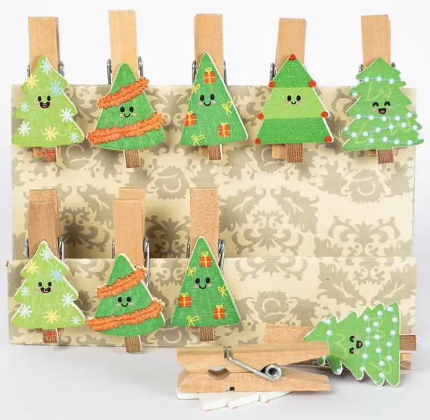 Kalėdinis rinkinys papuošimui FANDY Winter 03 10 vnt peg 0.7 x 3.5 cm