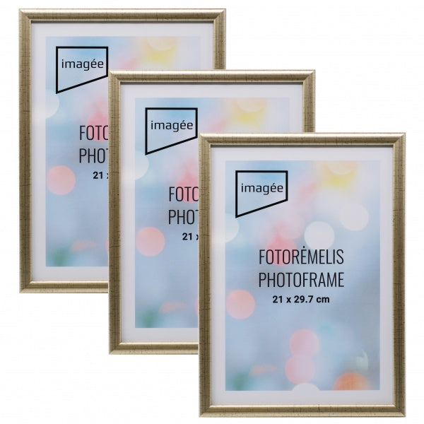 Rėmelių komplektas IMAGEE 21x30 3 vnt plast sidabrinis |14mm