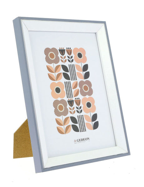 Rėmelis  GED 21x30 medinis NA21 pilkas su baltu|18x18mm