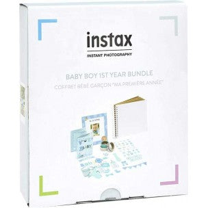 instax rinkinys 1-ajam vaiko gimtadieniui, mėlynas (rėmelis, albumas, lipdukai ir dekoruota lipni juostelė)
