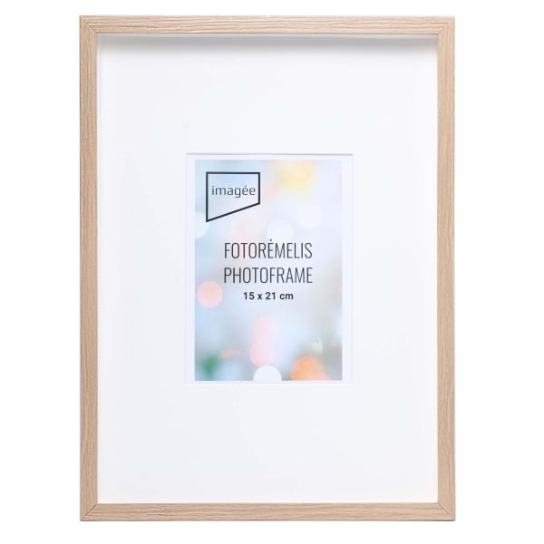 Rėmelis AMRI 30x40 med | su įgilintu pasportu nuotr. 15x20 | Šviesiai Rudas | 14mm