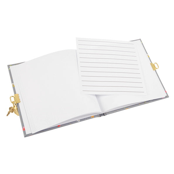 Užrašų knygutė GOLDBUCH 44389 Summer day grey su spynele| 17x17| 96 psl|balti lapai