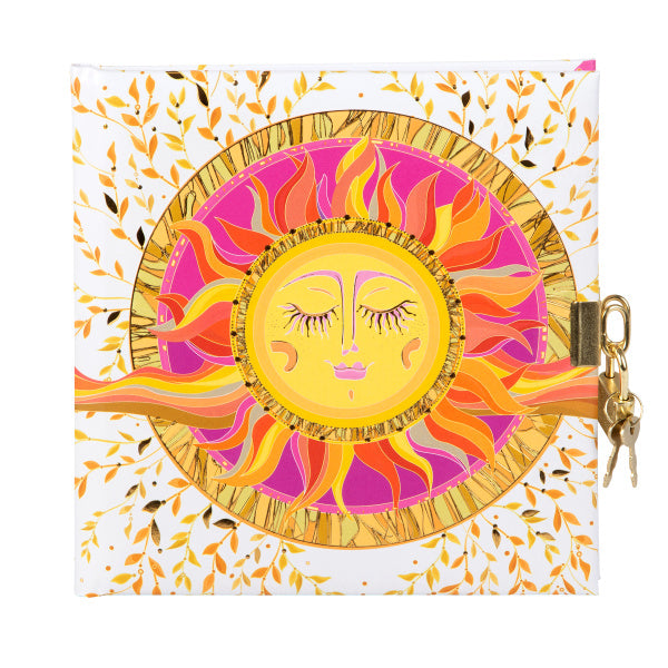 Užrašų knygutė GOLDBUCH 44419 Resting sun su spynele| 17x17| 96 psl|balti lapai