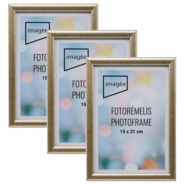 Rėmelių komplektas IMAGEE 15x21 3 vnt plast sidabrinis |14mm