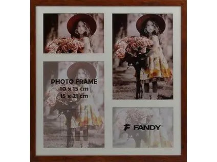 Rėmelis FANDY STYLE gallery 2x10x15+2x15x21 |37,5x38,5cm rudas|15mm