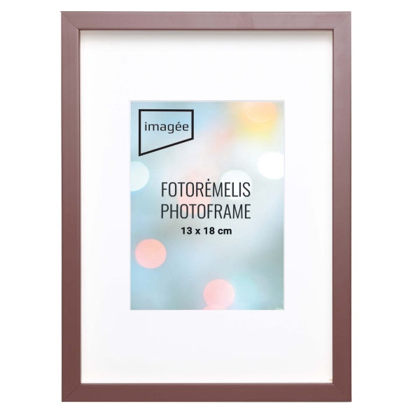 Rėmelis 21x30 AMRI med | su įgilintu pasportu nuotr. 13x18 | Rudas | 14mm