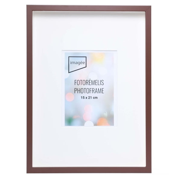 Rėmelis AMRI 30x40 med | su įgilintu pasportu nuotr. 15x20 | Rudas | 14mm