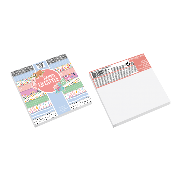 Skrebinimo popieriaus rinkinys LIFESTYLE 15x15 cm., 100 g/m2,  30 lapų, 10 skirtingų dizainų
