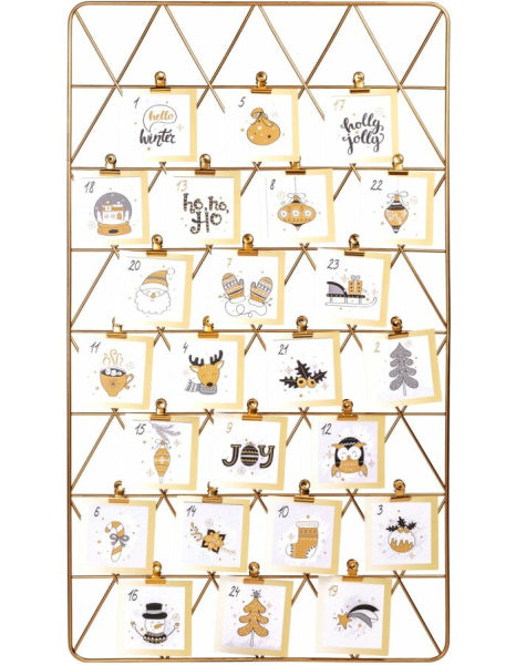 Advento kalendorius WALTHER ZW024G 40x70 metalinis |auksinis