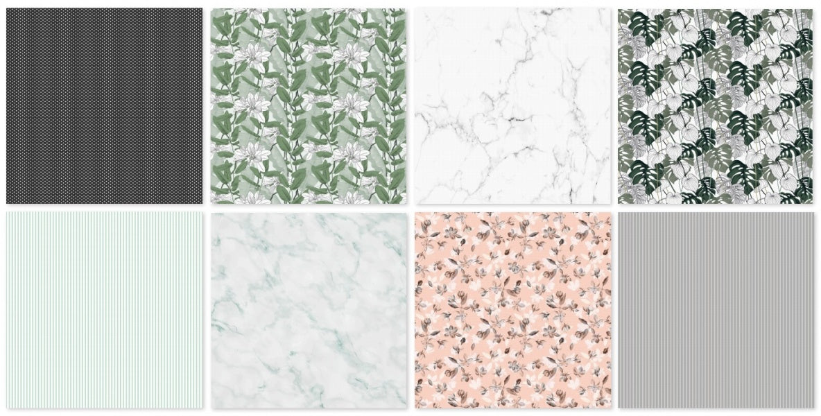 Skrebinimo popieriaus rinkinys VINTAGE 30,5x30,5 cm., 230 g/m2,  30 lapų, 15 skirtingų dizainų