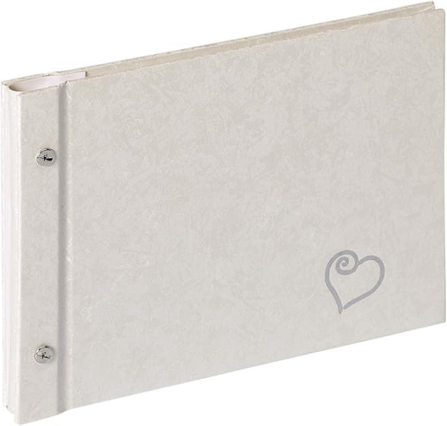 Albumas-svečių knyga WALTHER SBL-210-W Sinfonia Wedding Forever white 26,5x19/40 psl, balti lapai