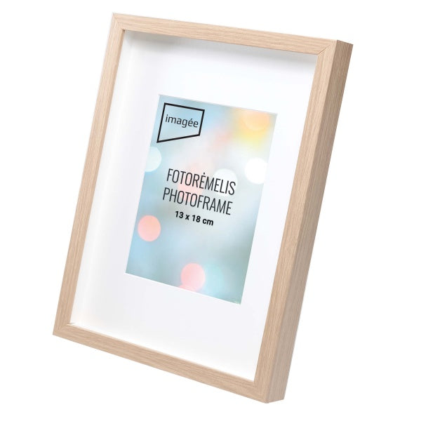 Rėmelis 21x30 AMRI med | su įgilintu pasportu nuotr. 13x18 | Natūralus | 14mm