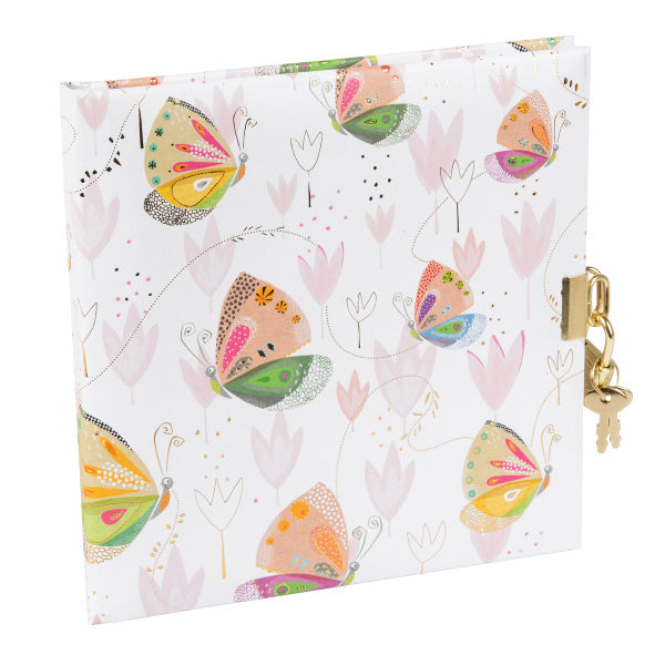 Užrašų knygutė GOLDBUCH 44589 Mariposa su spynele| 17x17| 96 psl|balti lapai