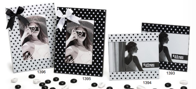 Rėmelis KPH Dots 10x15 Baltas su kaspinėliu