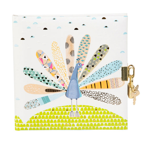 Užrašų knygutė GOLDBUCH 44395 Pavo su spynele| 17x17| 96 psl|balti lapai