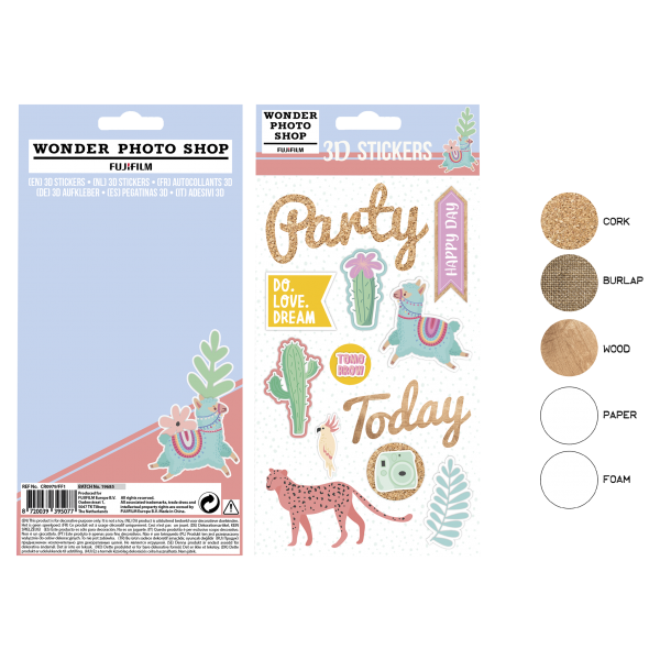 Lipdukų (3D) rinkinys LIFESTYLE, 12vnt