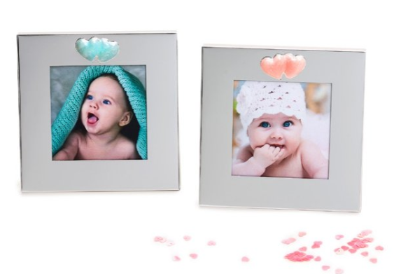 Rėmelis  KPH 1331 Baby heart 7.5x7.5cm|metalinis|turkio spal.