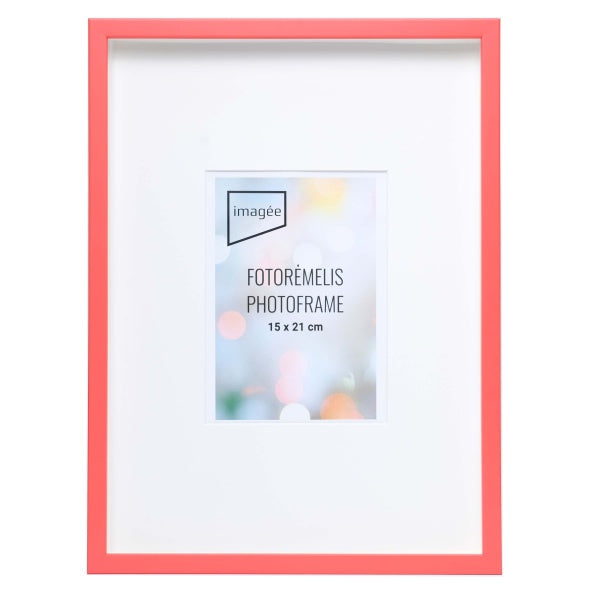 Rėmelis AMRI 30x40 med | su įgilintu pasportu nuotr. 15x20 | Raudonas | 14mm