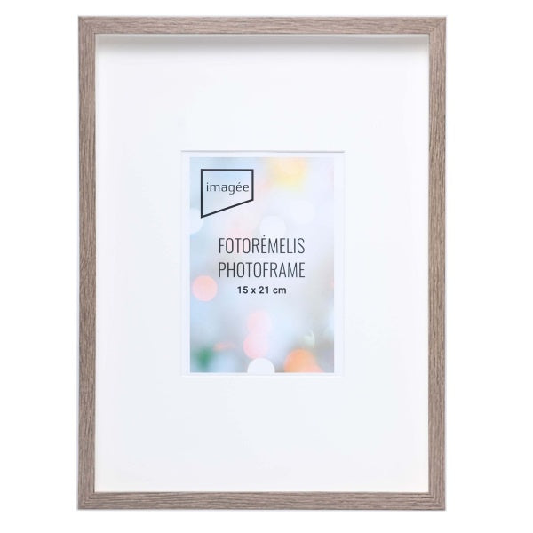 Rėmelis AMRI 30x40 med | su įgilintu pasportu nuotr. 15x20 | Pilkas | 14mm