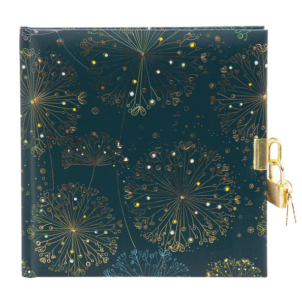 Užrašų knygutė GOLDBUCH 44368 Dandelion su spynele| 17x17| 96 psl|balti lapai