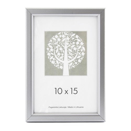 Rėmelis 10x15 plast 1303033 Aura sidabrinis | 14mm