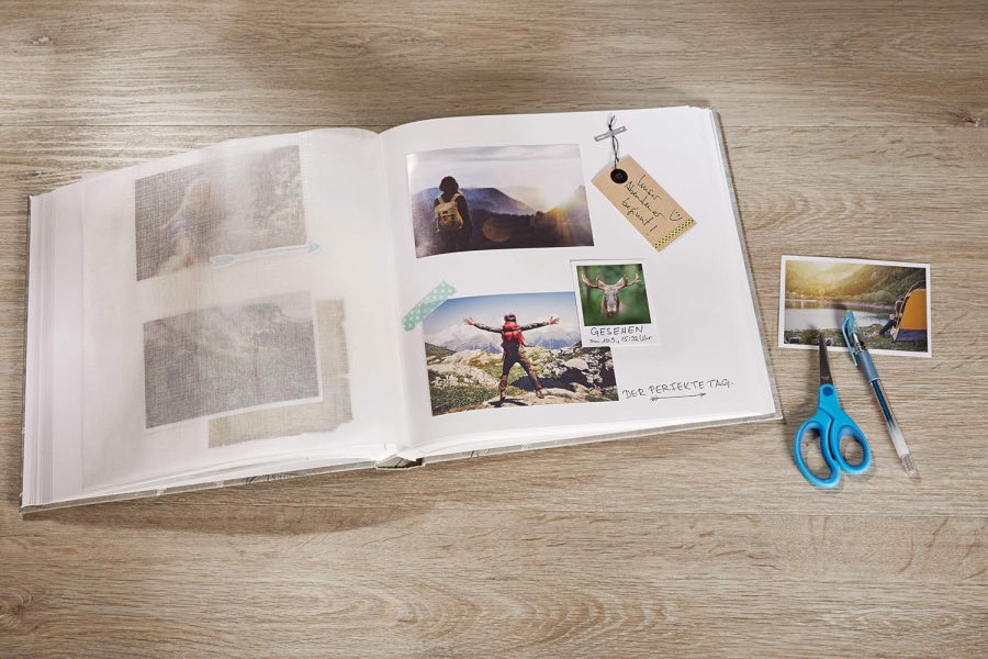 Albumas WALTHER FA-508-T Cloth anthracite 30x30/100psl, balti lapai | kampučiai/lipdukai | knyginio rišimo